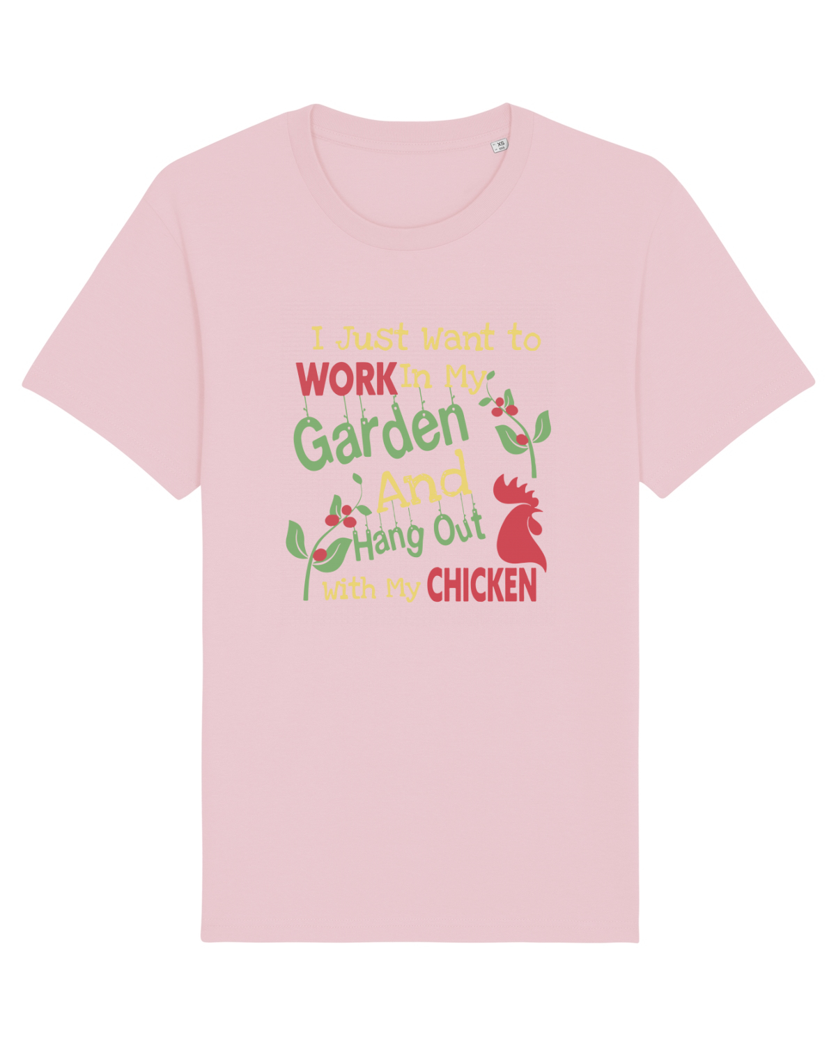 Tricou mânecă scurtă Unisex Rocker Cotton Pink