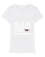 COW Tricou mânecă scurtă guler V Damă Evoker