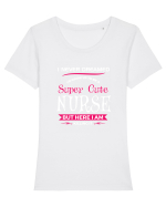 NURSE Tricou mânecă scurtă guler larg fitted Damă Expresser