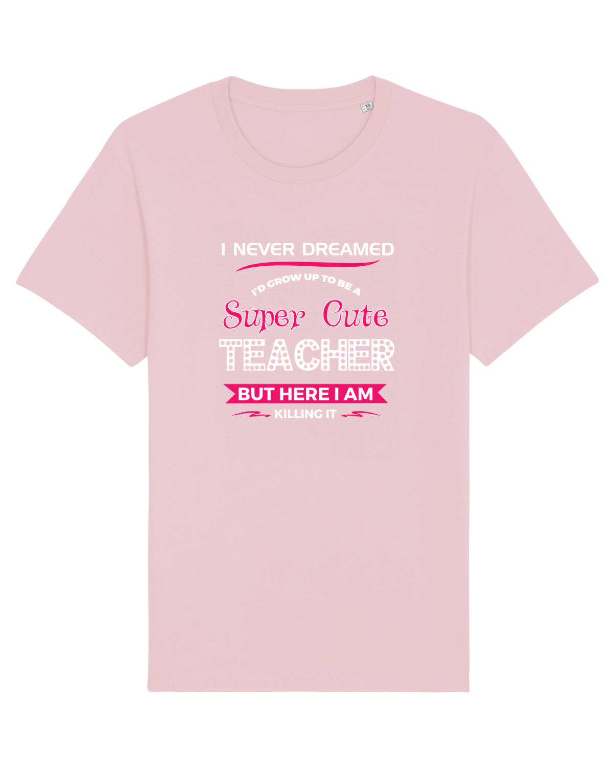 Tricou mânecă scurtă Unisex Rocker Cotton Pink