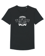 To live is Christ Tricou mânecă scurtă guler larg Bărbat Skater