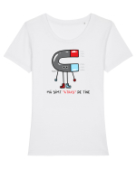 Ma simt atras de tine Tricou mânecă scurtă guler larg fitted Damă Expresser
