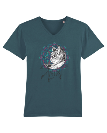 Pisică în Lună Dreamcatcher Mandala Stargazer