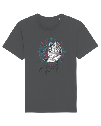Pisică în Lună Dreamcatcher Mandala Anthracite