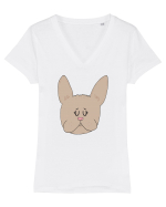 Bulldog Tricou mânecă scurtă guler V Damă Evoker