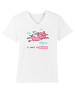 I want to BELIVE Tricou mânecă scurtă guler V Bărbat Presenter