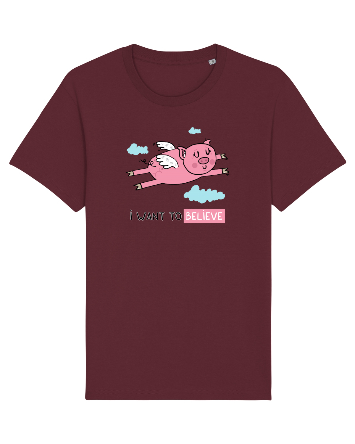 Tricou mânecă scurtă Unisex Rocker Burgundy