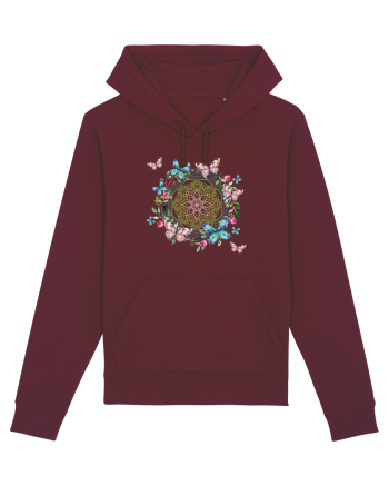 Fluturi în Mandala Yoga Burgundy