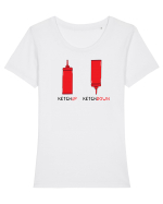 KetchUP - KetchDOWN Tricou mânecă scurtă guler larg fitted Damă Expresser