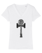 Kendama Tricou mânecă scurtă guler V Damă Evoker