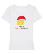 Have a CHEESY Christmas Tricou mânecă scurtă guler larg fitted Damă Expresser