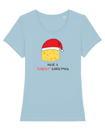 Have a CHEESY Christmas Sky Blue