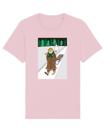 Fetița cu sanie Cotton Pink