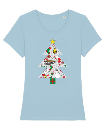 Christmas Tree Sky Blue
