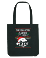 Christmas By Day Gamer By Night Sacoșă textilă