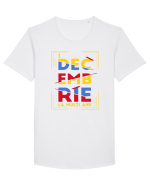 1 Decembrie Tricou mânecă scurtă guler larg Bărbat Skater