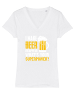 BEER Tricou mânecă scurtă guler V Damă Evoker