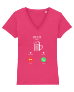 BEER Tricou mânecă scurtă guler V Damă Evoker