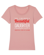 DAUGHTER Tricou mânecă scurtă guler larg fitted Damă Expresser