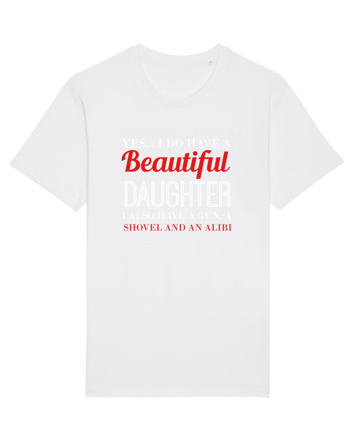 Tricou mânecă scurtă Unisex Rocker White