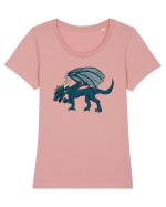 AZUR DRAGON Tricou mânecă scurtă guler larg fitted Damă Expresser