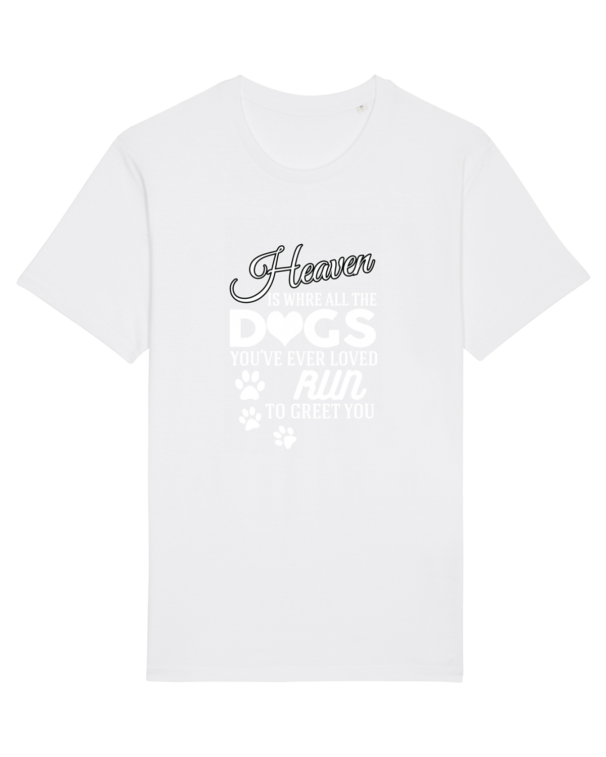 Tricou mânecă scurtă Unisex Rocker White