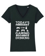 GAMING Tricou mânecă scurtă guler V Damă Evoker