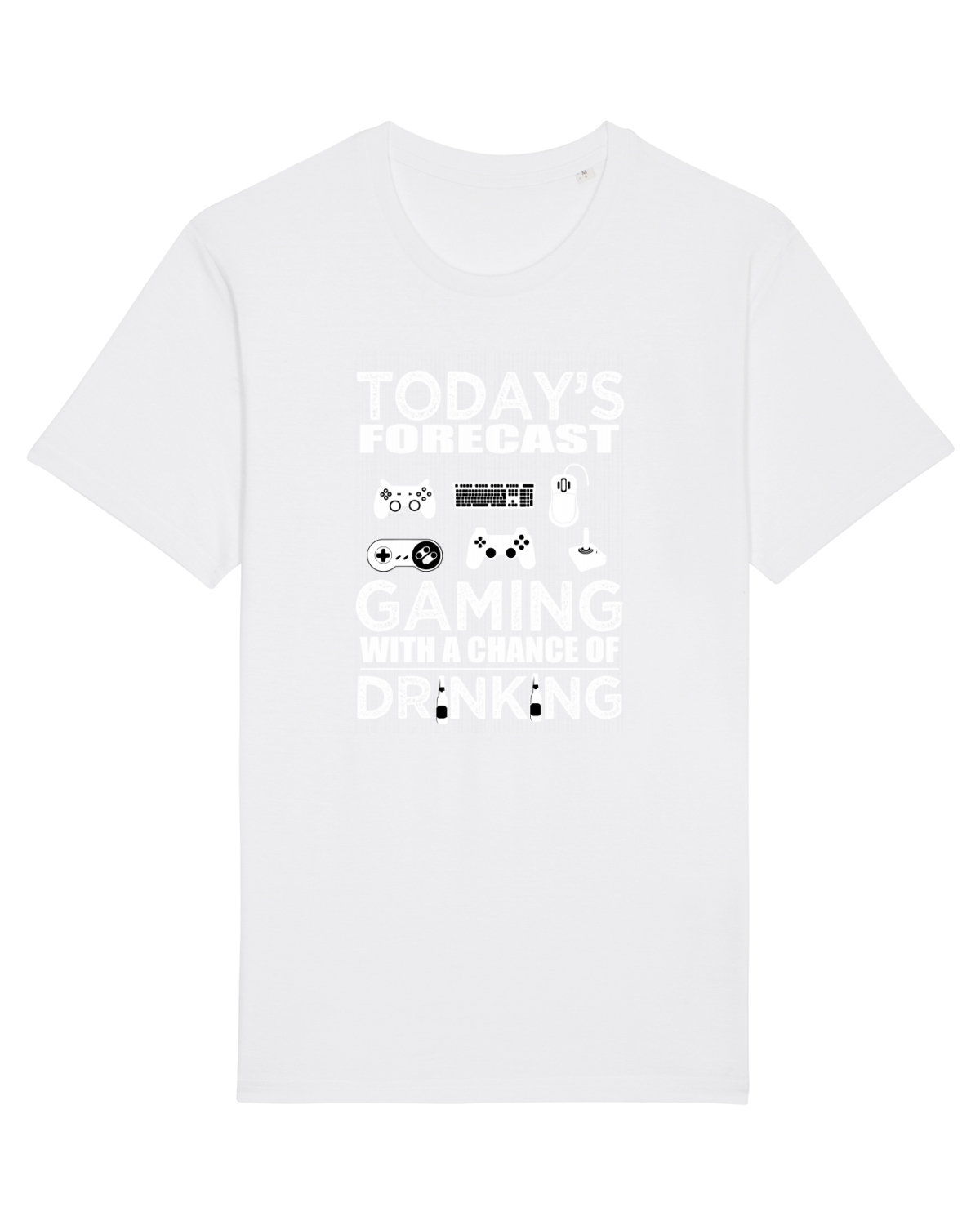 Tricou mânecă scurtă Unisex Rocker White