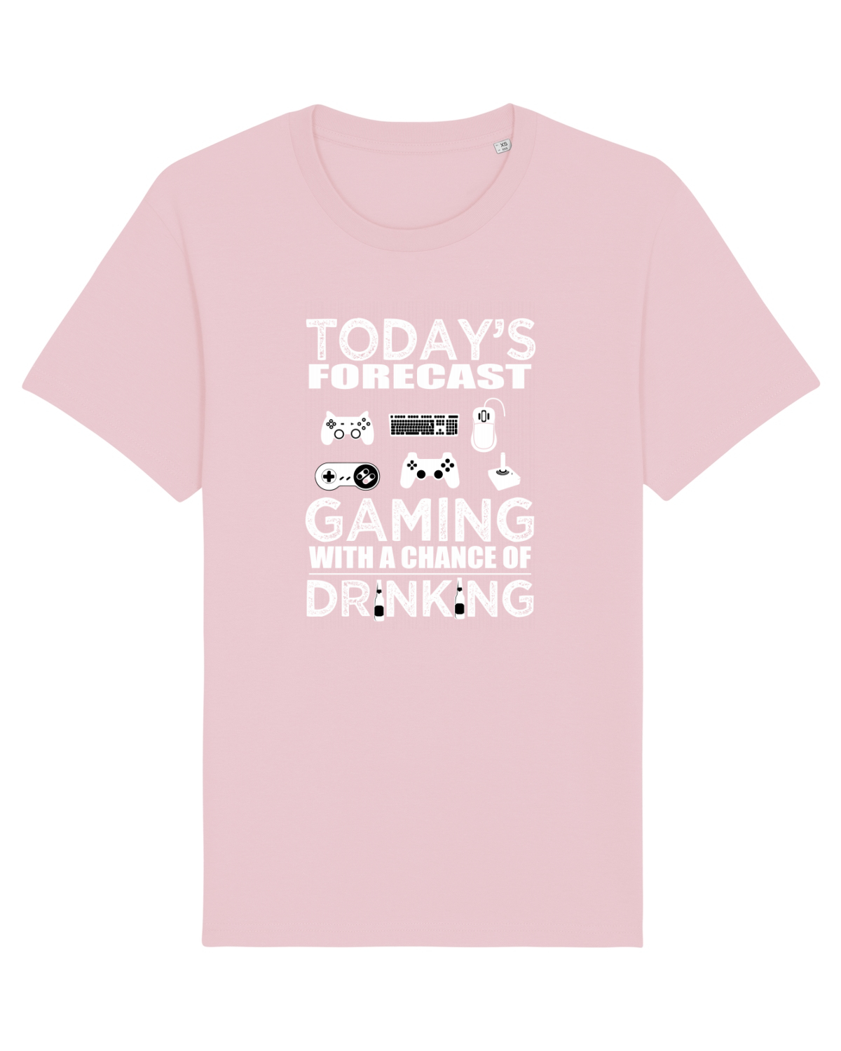 Tricou mânecă scurtă Unisex Rocker Cotton Pink