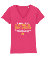 ELECTRICAL ENGINEER Tricou mânecă scurtă guler V Damă Evoker