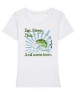 FISH Tricou mânecă scurtă guler larg fitted Damă Expresser