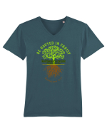 Rooted in Christ Tricou mânecă scurtă guler V Bărbat Presenter