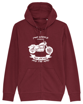 Two Wheels Forever Burgundy