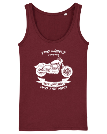 Two Wheels Forever Burgundy