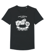 Two Wheels Forever Tricou mânecă scurtă guler larg Bărbat Skater