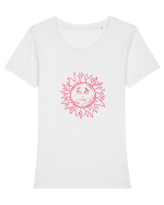 Soare cu dichis Tricou mânecă scurtă guler larg fitted Damă Expresser