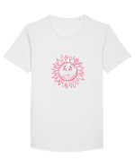 Soare cu dichis Tricou mânecă scurtă guler larg Bărbat Skater