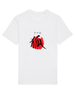 Vulpe în Japoneză (kitsune, hiragana și kanji) negru și roșu Tricou mânecă scurtă Unisex Rocker