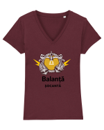 Balanța Șocantă Tricou mânecă scurtă guler V Damă Evoker