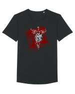 Razboinicul ascuns Tricou mânecă scurtă guler larg Bărbat Skater