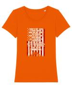 AMERICAN FLAG Tricou mânecă scurtă guler larg fitted Damă Expresser