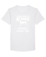 HORSE Tricou mânecă scurtă guler larg Bărbat Skater