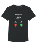 HAIR STYLIST Tricou mânecă scurtă guler larg Bărbat Skater