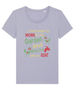 GARDENING Tricou mânecă scurtă guler larg fitted Damă Expresser