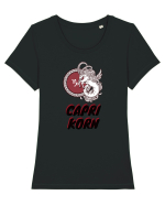 Capricorn Capri Korn Tricou mânecă scurtă guler larg fitted Damă Expresser