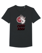 Capricorn Capri Korn Tricou mânecă scurtă guler larg Bărbat Skater