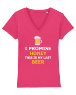 BEER Tricou mânecă scurtă guler V Damă Evoker
