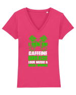 CAFFEINE Tricou mânecă scurtă guler V Damă Evoker