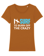 SURF Tricou mânecă scurtă guler larg fitted Damă Expresser