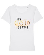 Glow Up season Tricou mânecă scurtă guler larg fitted Damă Expresser